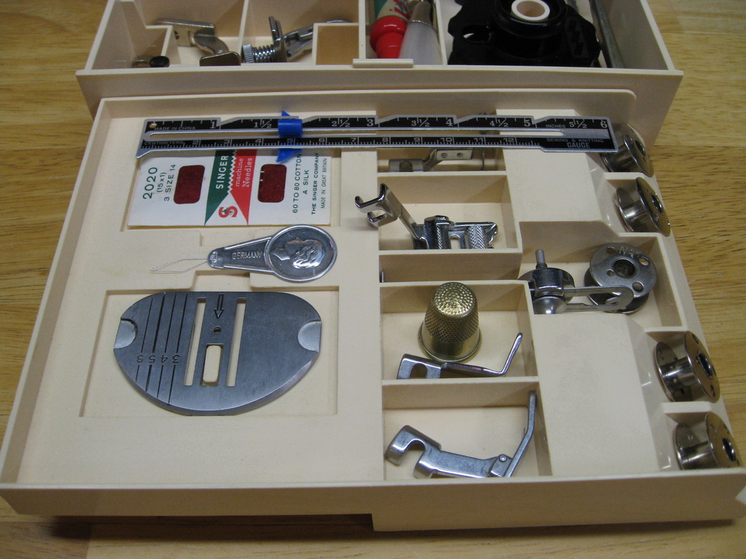 Vintage Sewing Machine Attachment Boxes